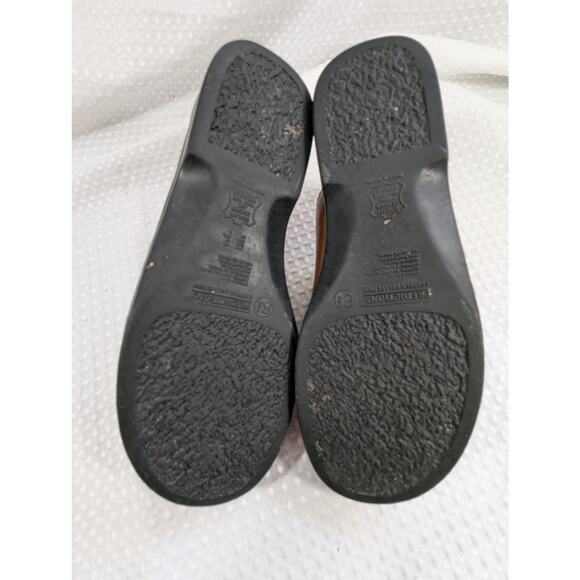 NWOT! PREDICTIONS! WOVEN NUTMEG BROWN GENUINE LEATHER ADJUSTABLE CLOGS! SZ 6.5 - Picture 9 of 10